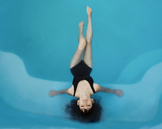 woman in swimming pool